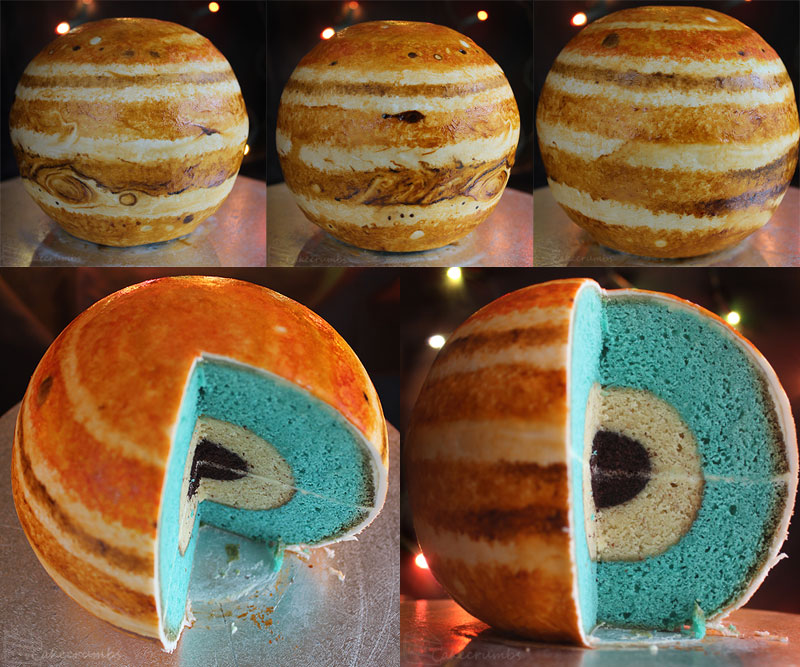 jupiter planet cake by cakecrumbs Cookie Monsters and Other Baked Nightmares