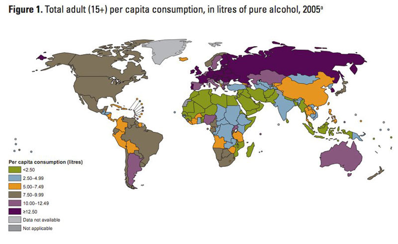 map of alocohol consumption around the world 40 Maps That Will Help You Make Sense of the World