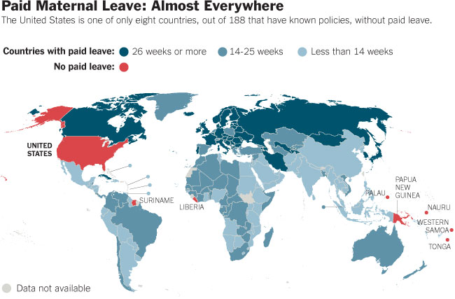 paid maternal leave by country 40 Maps That Will Help You Make Sense of the World