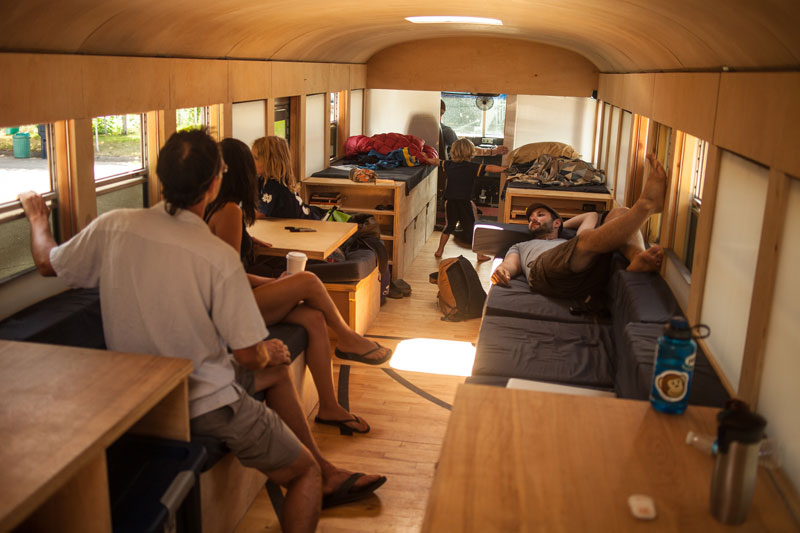 school bus conversion hank 15 This DIY Sauna Raft is All Kinds of Awesome