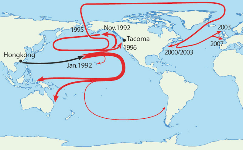 where rubber ducks made landfall after being dumped in pacific ocean 40 Maps That Will Help You Make Sense of the World