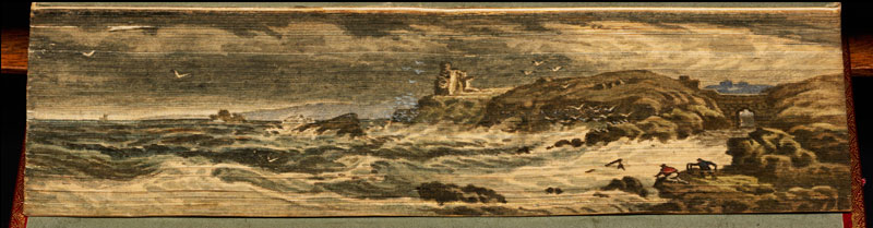 carrick castle fore edge book painting 40 Hidden Artworks Painted on the Edges of Books