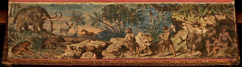 cave dwellers fore edge book painting 40 Hidden Artworks Painted on the Edges of Books