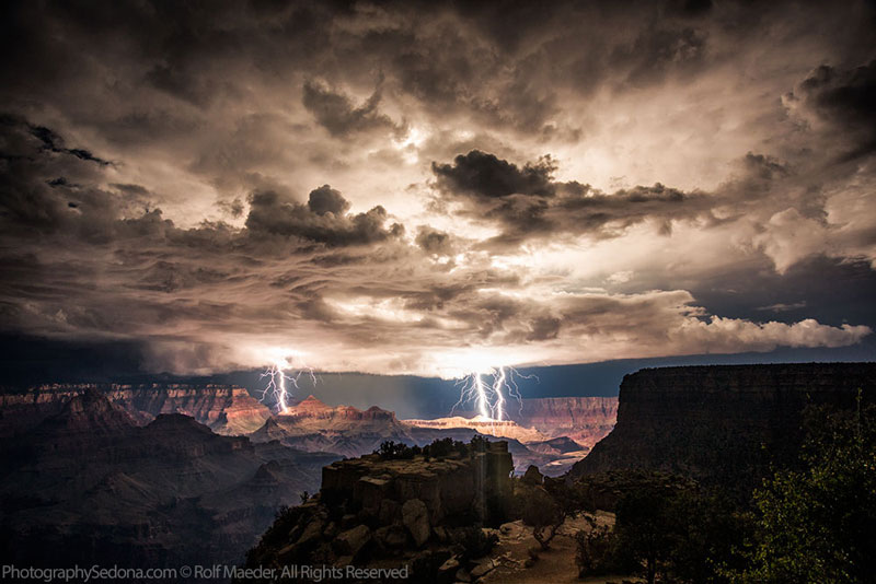 grand canyon lightning storm rolf maeder1 The Top 50 Pictures of the Day for 2015