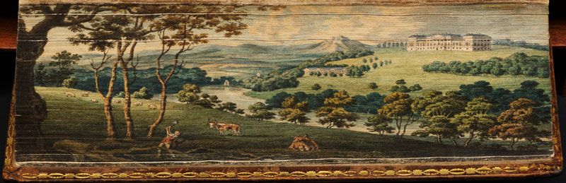 harewood house fore edge book painting 40 Hidden Artworks Painted on the Edges of Books