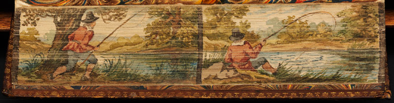 man fishing fore edge book painting 40 Hidden Artworks Painted on the Edges of Books