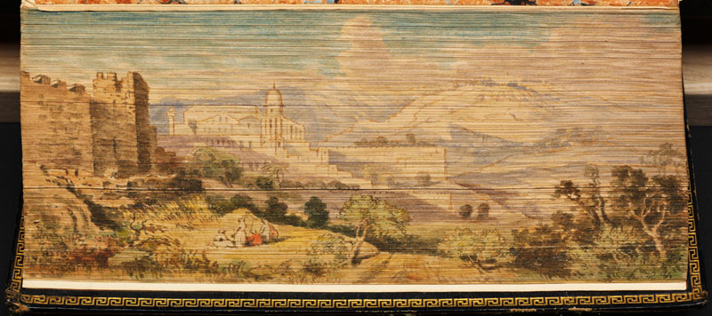 mount of olives mt zion fore edge book painting 40 Hidden Artworks Painted on the Edges of Books