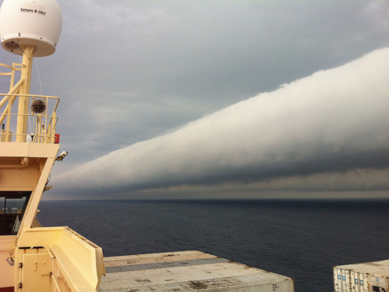 roll cloud off coast of brazil Picture of the Day: Open Water Roll Cloud