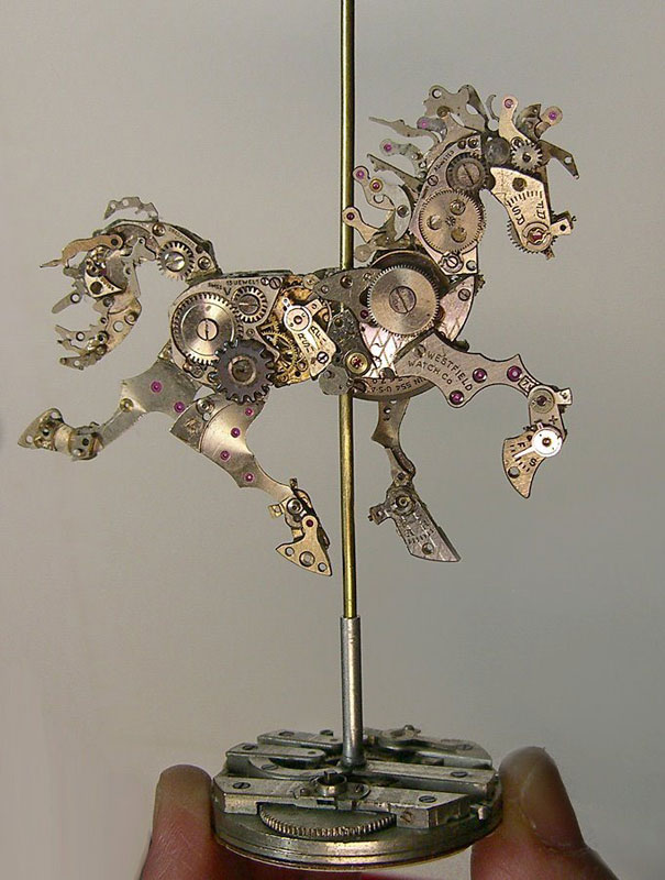 sculptures made from old watch parts sue beatrice (15)