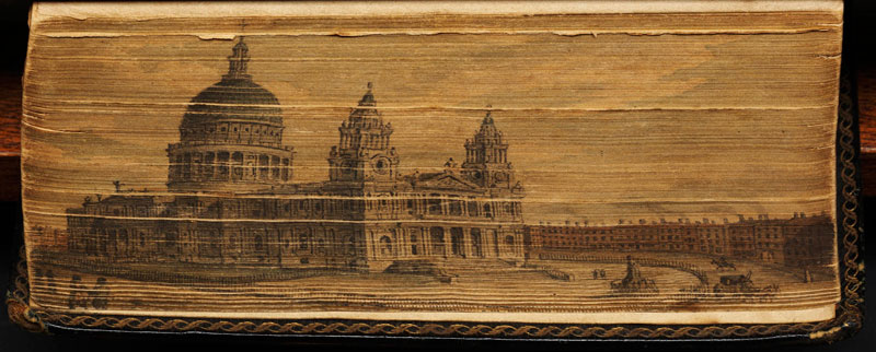 st pauls cathedral fore edge book painting 40 Hidden Artworks Painted on the Edges of Books