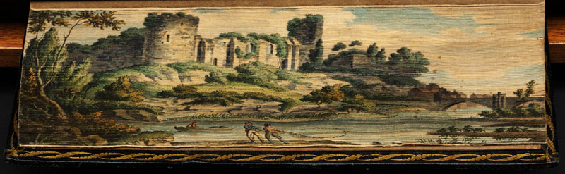 view of barnard castle 40 Hidden Artworks Painted on the Edges of Books