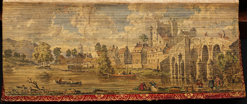 view of enniscorthy fore edge book painting 40 Hidden Artworks Painted on the Edges of Books