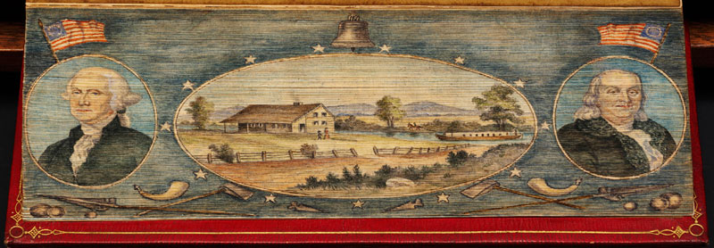washington franklin fore edge book painting 40 Hidden Artworks Painted on the Edges of Books