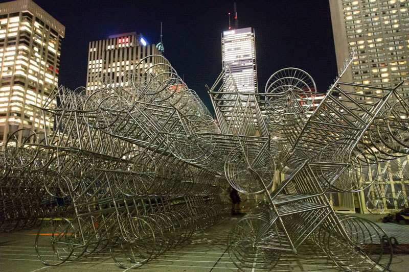 ai wei wei forever bicycles nuit blanche toronto 2013 (5)