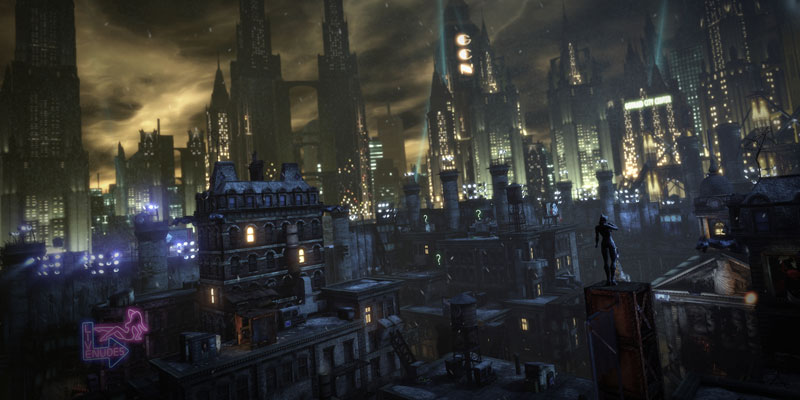 batman arkham city onahottinroof 40 Cinematic Landscape Stills from Video Games