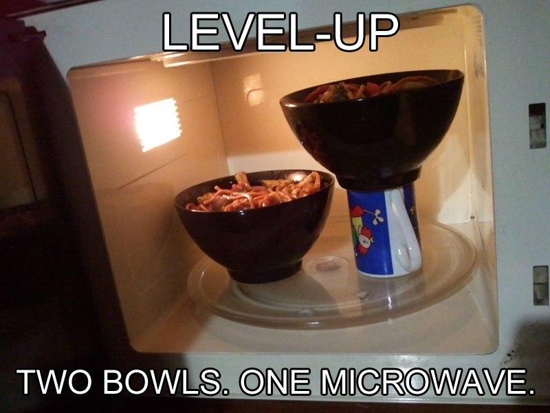 how to fit two bowls into microwave life hack 50 Life Hacks to Simplify your World