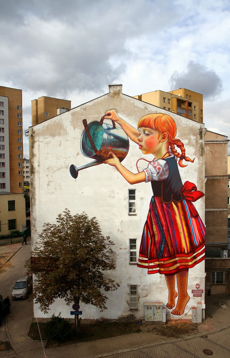 street art by natalia rak poland 5 Etam Crus Best Building Sized Murals of 2013