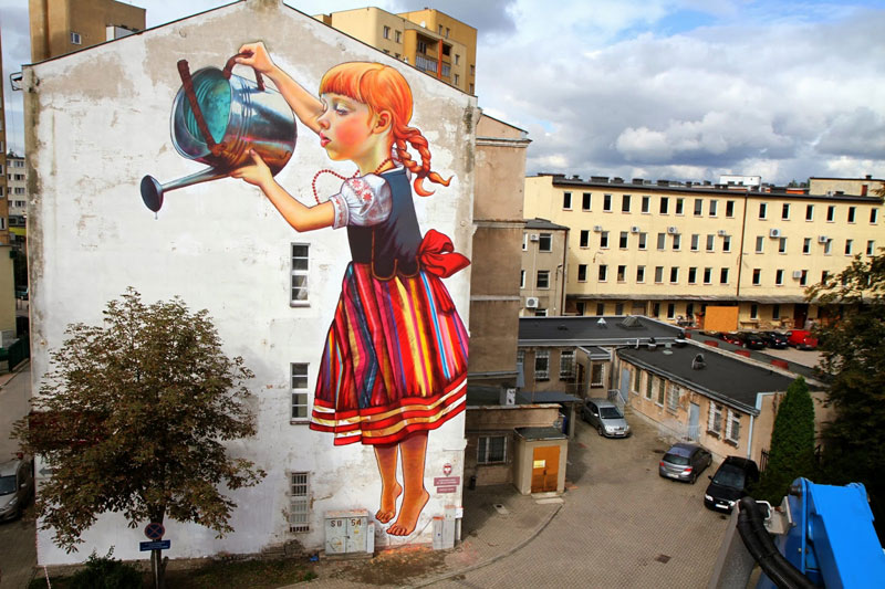 street art by natalia rak poland 6 This is the Worlds Longest Wood Carving. It was Made from a Single Tree Trunk