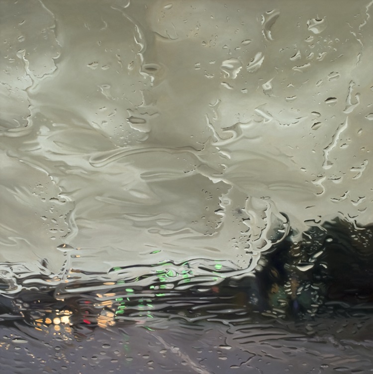 AboveBelow by Gregory Thielker oil painting through car windshield