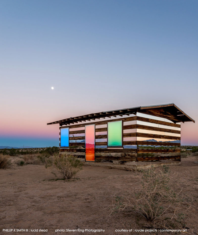 lucid stead by phillip k smith III transparent cabin wood and glass joshua tree national park (9)