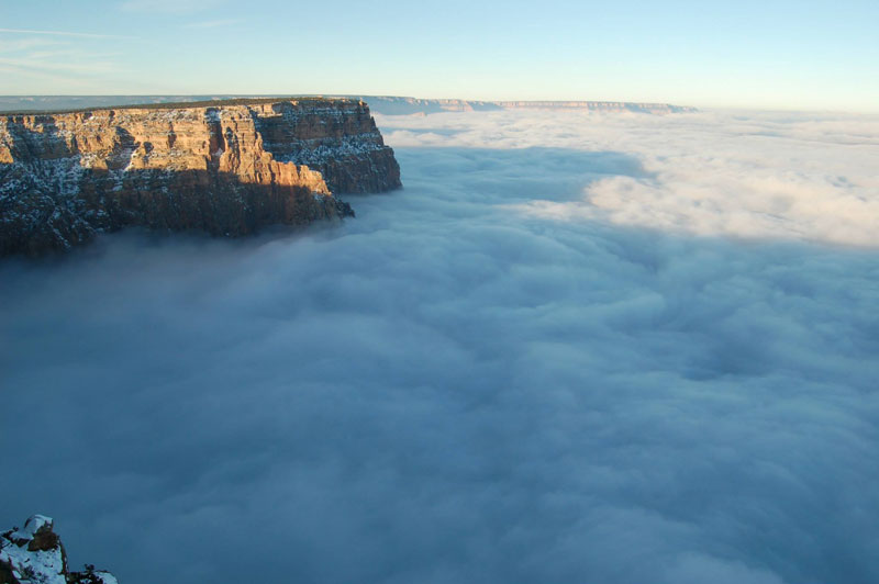 grand canyon filled with fog november thanksgiving 2013 (2)
