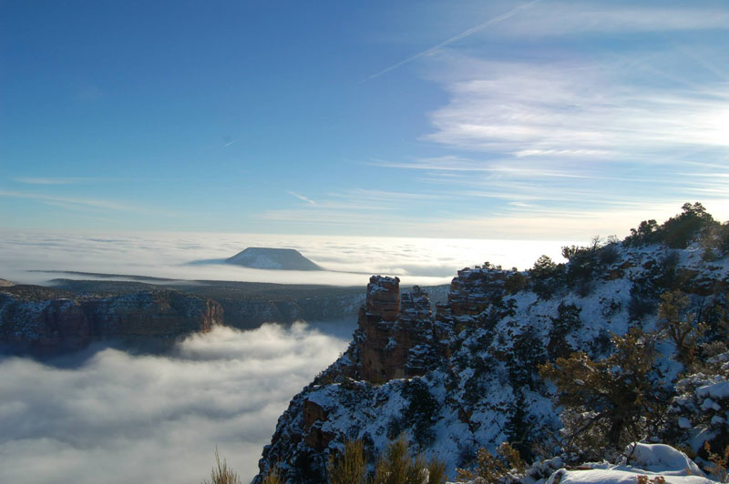 grand canyon filled with fog november thanksgiving 2013 (3)