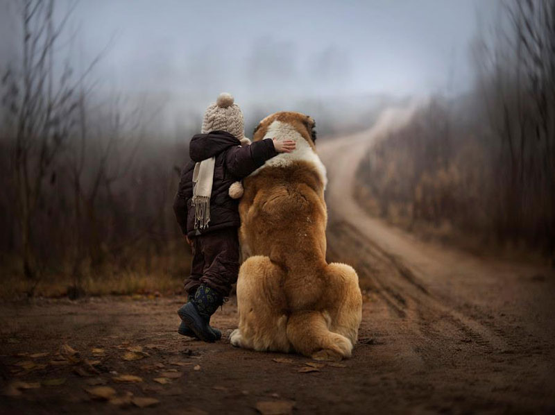 mother takes touching portraits of sons with animals elena shumilova (5)