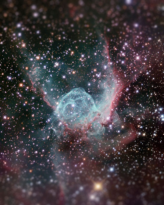 thor's helmet nebula tilt shift miniaturized