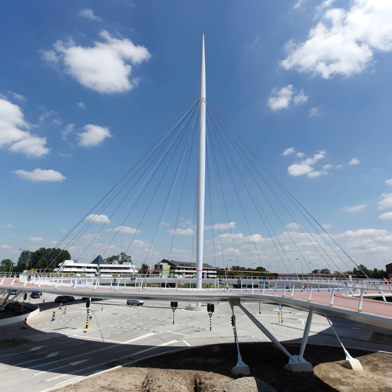 World's First Suspended Bicycle Roundabout hovenring by ipv delft netherlands (12)