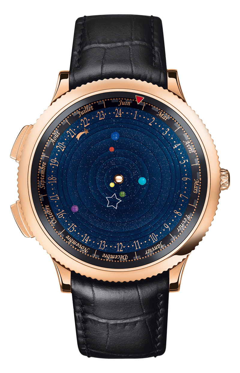 wristwatch shows solar system planets orbiting around the sun (9)