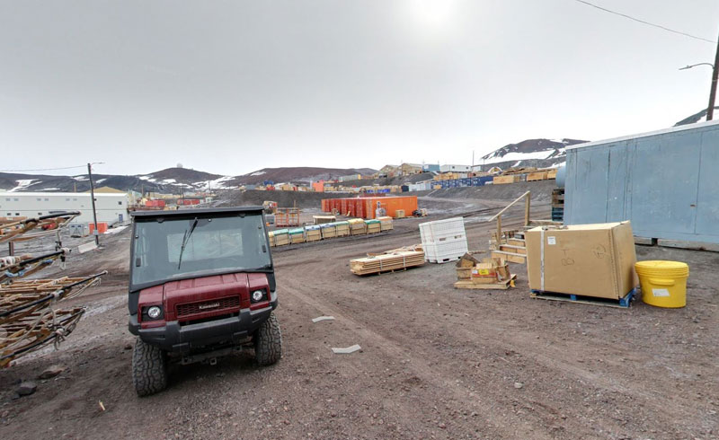 berg field center Exploring Antarctica with Google Street View