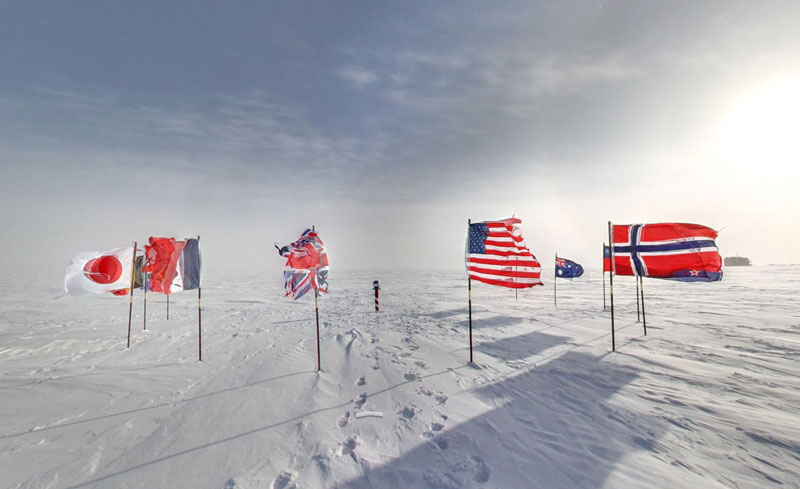 ceremonial south pole 2 Exploring Antarctica with Google Street View