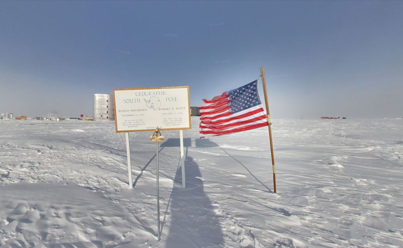 ceremonial south pole 4 Exploring Antarctica with Google Street View
