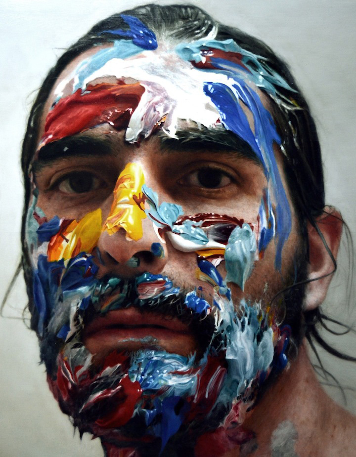 hyperrealistic self portraits paint on face by eloy morales (5)