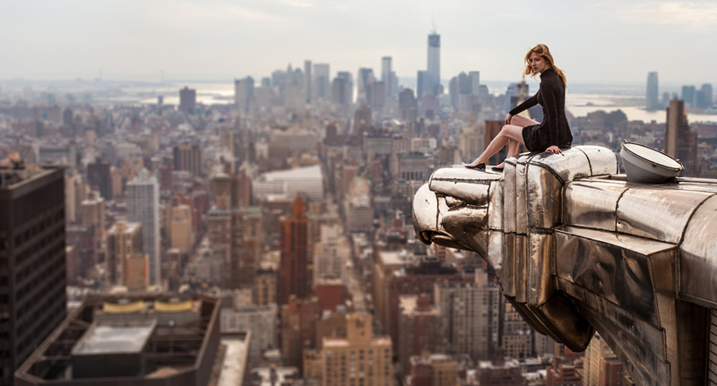 lucinda granges atop chrysler building eagle new york city by alex shaw