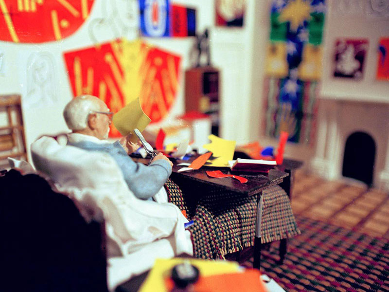 matisse in studio miniature model diorama by joe fig