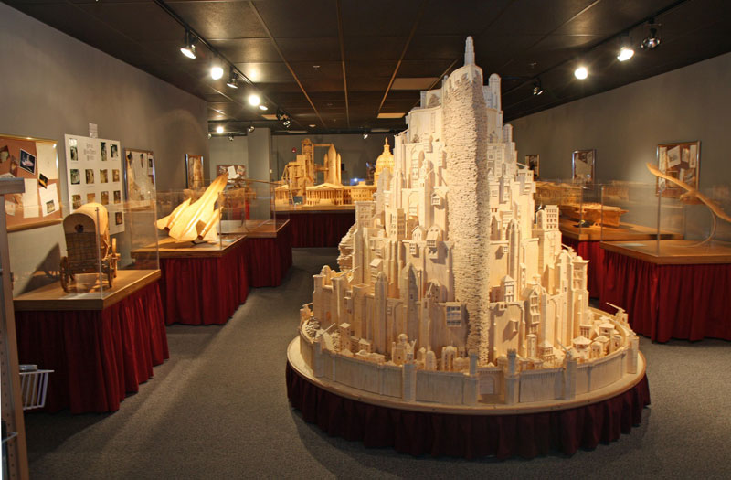 minas tirith made from matchsticks by pat acton matchstick marvels (3)