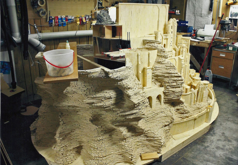 minas tirith made from matchsticks by pat acton matchstick marvels (4)