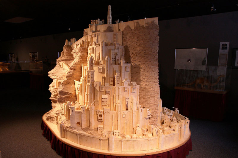 minas tirith made from matchsticks by pat acton matchstick marvels 6 A Giant Globe Made Entirely of Matches