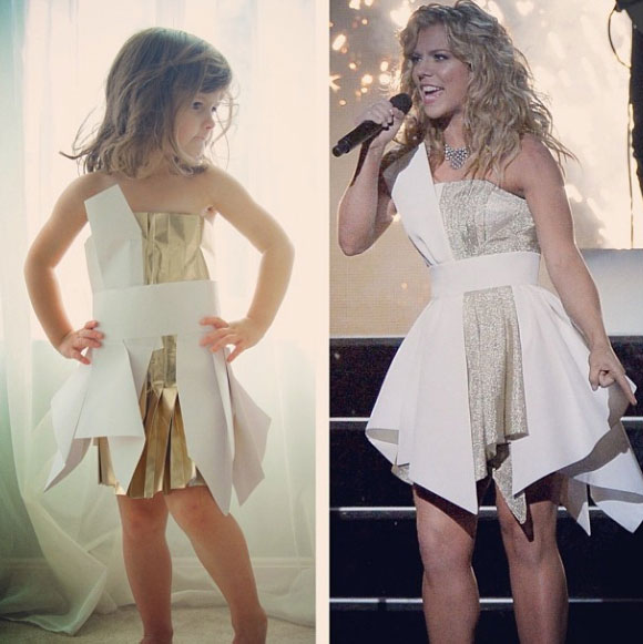Mother and Daughter Recreate Paper Versions of Dresses Worn by Celebs (1)