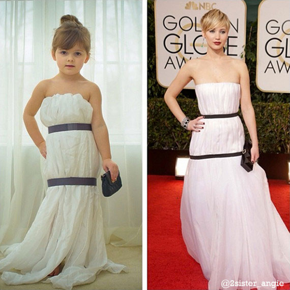 Mother and Daughter Recreate Paper Versions of Dresses Worn by Celebs (4)
