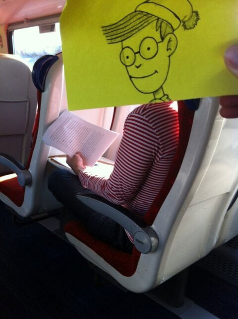 october jones gives people cartoon faces on train ride to work (11)