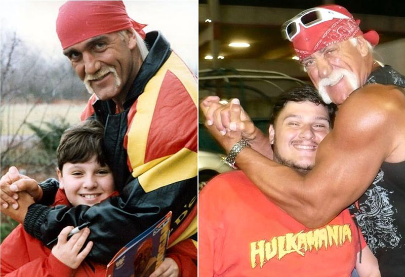 then and now recreate childhood photo hulk hogan Picture of the Day: This is How You Recreate a Childhood Pic Brother!