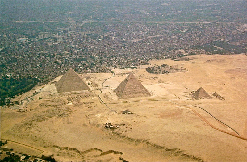 aerial view of pyramids of giza egypt density Picture of the Day: The Pyramids of Giza from KFC