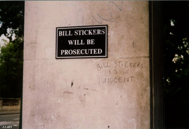 bill stickers is innocent