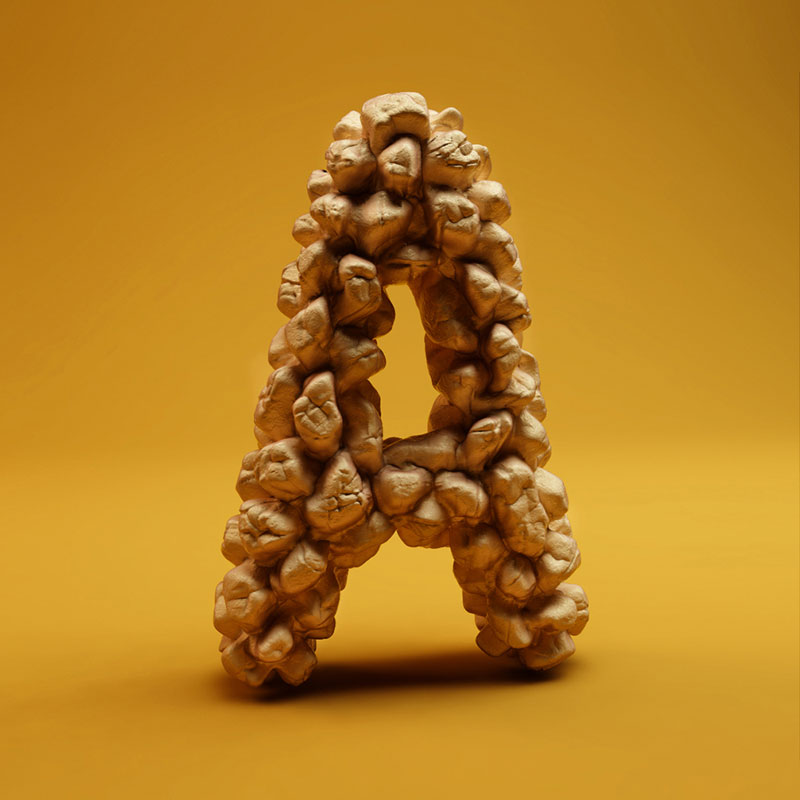 cgi sculpted alphabet by FOREAL (1)