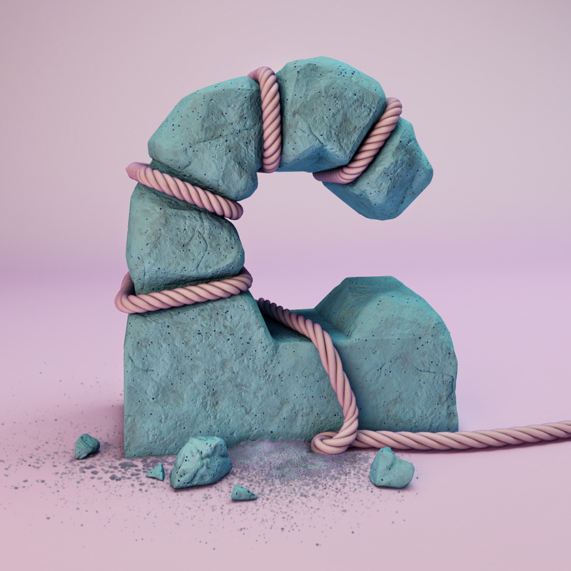 cgi sculpted alphabet by FOREAL (3)