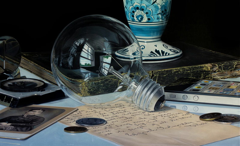 hyperrealistic still life paintings by jason de gaaf 2 Paintings within Paintings by Neil Simone