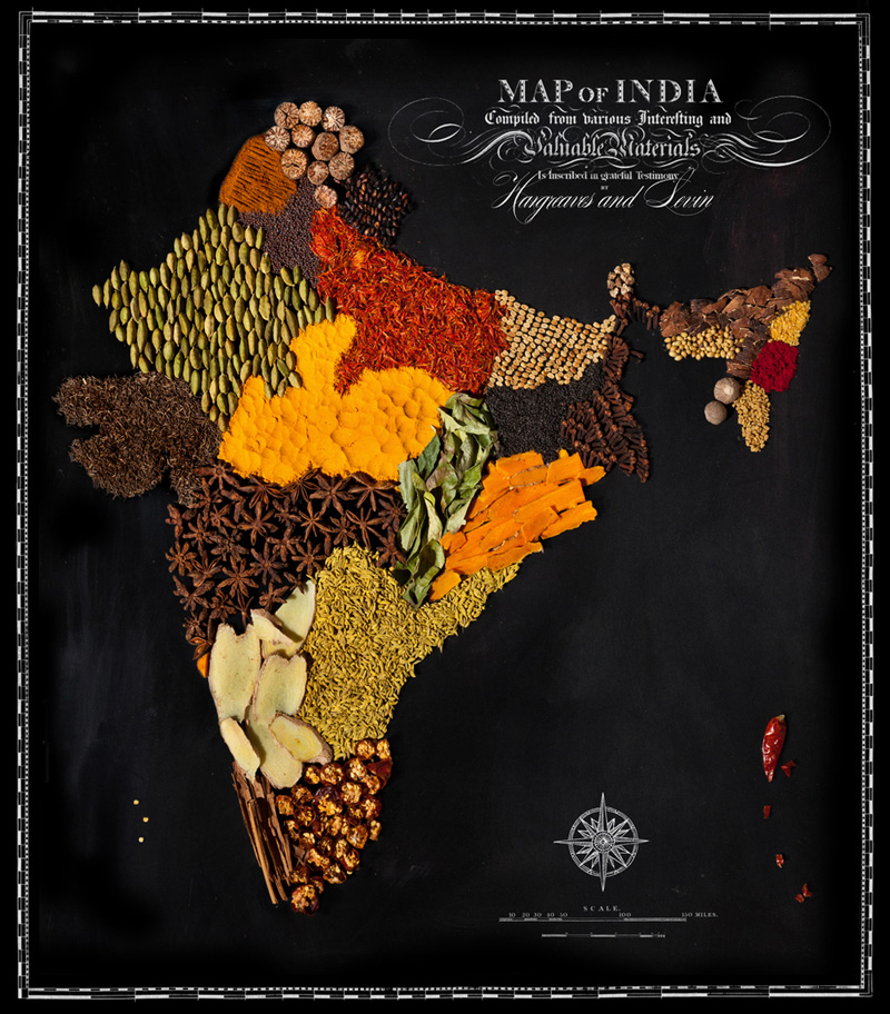Map of India Made from Regional Foods by caitlin levin and henry hargreaces (3)
