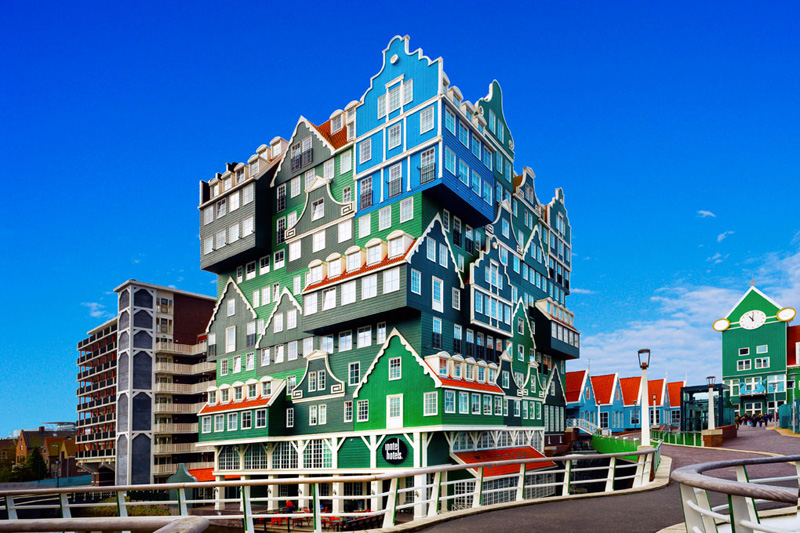 the stacked house hotel in zaandam netherlands inntel hotel1 Picture of the Day: The Stacked House Hotel in Zaandam